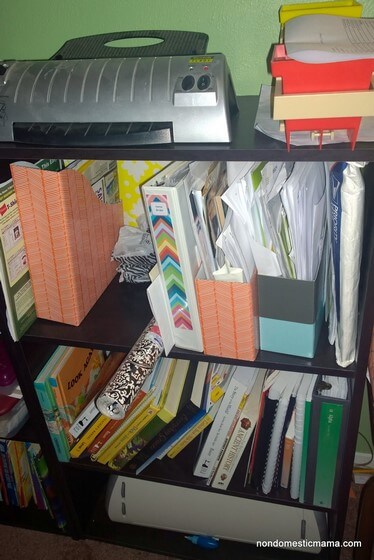 {Day 7} Living Area Bookshelves - 31 Days of De-Hoarding #write31days #dehoarding