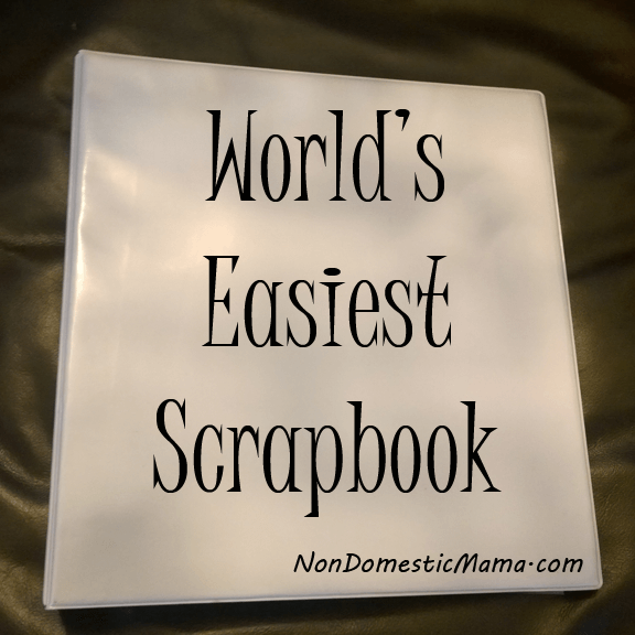 2 Easy Steps to Make the World's Easiest Scrapbook - An easy way to organize all those mementos.
